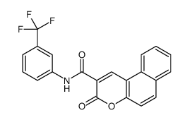 3-oxo-N-[3-(trifluoromethyl)phenyl]benzo[f]chromene-2-carboxamide结构式