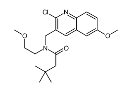 Butanamide, N-[(2-chloro-6-methoxy-3-quinolinyl)methyl]-N-(2-methoxyethyl)-3,3-dimethyl- (9CI) Structure