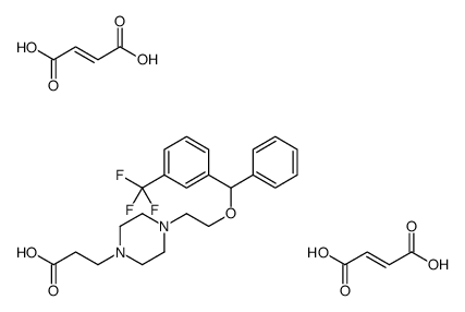 (E)-but-2-enedioic acid,3-[4-[2-[phenyl-[3-(trifluoromethyl)phenyl]methoxy]ethyl]piperazin-1-yl]propanoic acid结构式