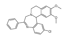 7,9,10,14b-Tetrahydro-2-chloro-12,13-dimethoxy-6-phenylisoquino[2,1-d][1,4]benzodiazepine Structure