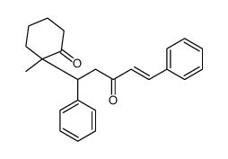 2-methyl-2-(3-oxo-1,5-diphenylpent-4-enyl)cyclohexan-1-one Structure