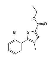 ethyl 5-(2-bromophenyl)-4-methylthiophene-2-carboxylate结构式