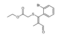 [(E)-1-(2-Bromo-phenyl)-2-methyl-3-oxo-propenylsulfanyl]-acetic acid ethyl ester结构式