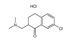 7-Chloro-2-[(dimethylamino)methyl]-3,4-dihydro-1(2H)-naphthalenone, hydrochloride结构式