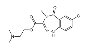 2-(dimethylamino)ethyl 7-chloro-4-methyl-5-oxo-1H-1,2,4-benzotriazepine-3-carboxylate结构式