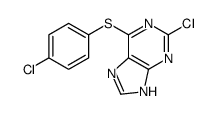 2-chloro-6-(4-chlorophenyl)sulfanyl-7H-purine结构式