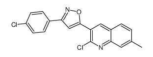 5-(2-chloro-7-methylquinolin-3-yl)-3-(4-chlorophenyl)-1,2-oxazole结构式