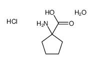 1-aminocyclopentane-1-carboxylic acid,hydrate,hydrochloride结构式