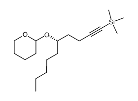 1-(trimethylsilyl)-O-tetrahydropyran-2-yl-1-decyn-5-(S)-ol Structure