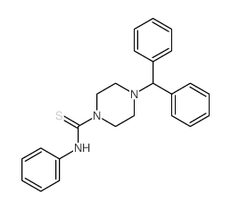 4-benzhydryl-N-phenyl-piperazine-1-carbothioamide structure