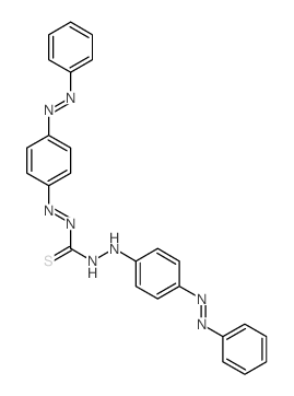 Diazenecarbothioicacid, 2-[4-(2-phenyldiazenyl)phenyl]-, 2-[4-(2-phenyldiazenyl)phenyl]hydrazide结构式