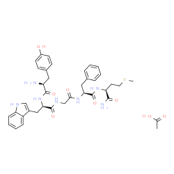 (D-TRP2)-METHIONINE ENKEPHALINAMIDE*ACET ATE结构式