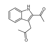 1-(2-acetyl-1H-indol-3-yl)-propan-2-one结构式