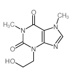 3-(2-hydroxyethyl)-1,7-dimethyl-purine-2,6-dione结构式