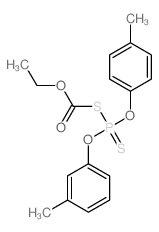 ethyl [(3-methylphenoxy)-(4-methylphenoxy)phosphinothioyl]sulfanylformate结构式