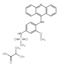 N-[4-(acridin-9-ylamino)-3-methoxy-phenyl]methanesulfonamide: 2-hydrox ypropanoic acid structure