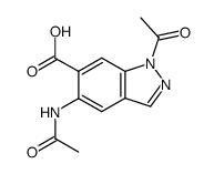 5-acetamido-1-acetyl-1H-indazole-6-carboxylic acid结构式