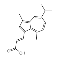 (2E)-3-(5-isopropyl-3,8-dimethylazulen-1-yl)acrylic acid structure