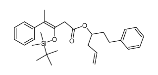 (Z)-3-(tert-Butyl-dimethyl-silanyloxy)-4-phenyl-pent-3-enoic acid 1-phenethyl-but-3-enyl ester Structure