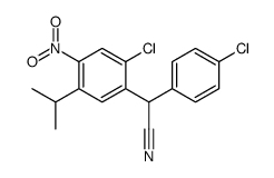 (2-chloro-5-isopropyl-4-nitrophenyl)(4-chlorophenyl)acetonitrile结构式