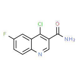 4-chloro-6-fluoroquinoline-3-carboxamide structure