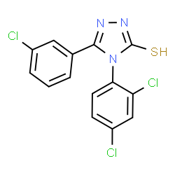 5-(3-CHLOROPHENYL)-4-(2,4-DICHLOROPHENYL)-4H-1,2,4-TRIAZOLE-3-THIOL结构式