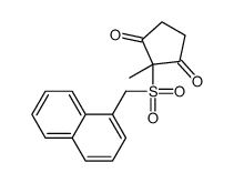 2-methyl-2-(naphthalen-1-ylmethylsulfonyl)cyclopentane-1,3-dione结构式