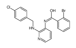 2-bromo-N-[2-[(4-chlorophenyl)methylamino]pyridin-3-yl]benzamide结构式