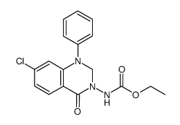 (7-Chloro-4-oxo-1-phenyl-1,4-dihydro-2H-quinazolin-3-yl)-carbamic acid ethyl ester Structure