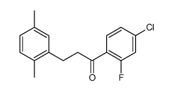 4'-CHLORO-3-(2,5-DIMETHYLPHENYL)-2'-FLUOROPROPIOPHENONE Structure