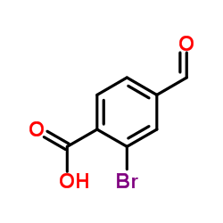 2-Bromo-4-formylbenzoic acid structure