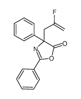 4-(2-fluoroprop-2-enyl)-2,4-diphenyloxazol-5(4H)-one结构式