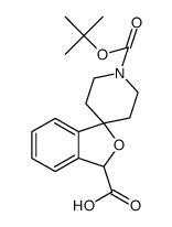 1'-(叔丁氧基羰基)-3H-螺[异苯并呋喃-1,4'-哌啶]-3-羧酸结构式