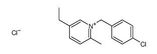 1-[(4-chlorophenyl)methyl]-5-ethyl-2-methylpyridinium chloride structure