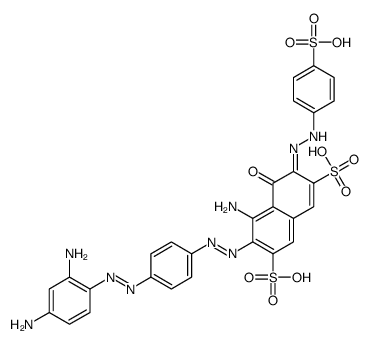 (6Z)-4-amino-3-[[4-[(2,4-diaminophenyl)diazenyl]phenyl]diazenyl]-5-oxo-6-[(4-sulfophenyl)hydrazinylidene]naphthalene-2,7-disulfonic acid结构式