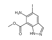 6-amino-5-iodo-1H-indazole-7-carboxylic acid methyl ester结构式