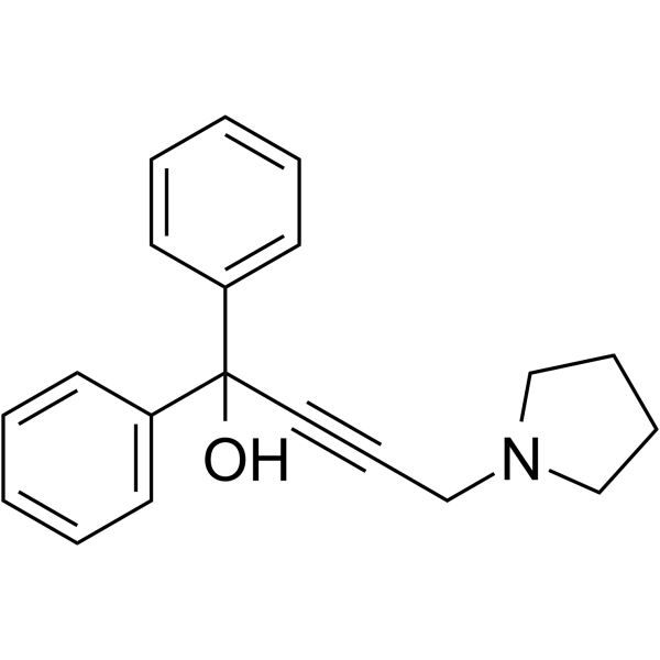 1,1-Diphenyl-4-(pyrrolidin-1-yl)but-2-yn-1-ol结构式