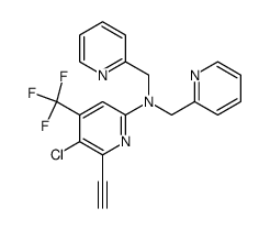 N,N-BIS(2-PYRIDYLMETHYL)-5-CHLORO-6-ETHYNYL-4-(TRIFLUOROMETHYL)-2-PYRIDYLAMINE Structure