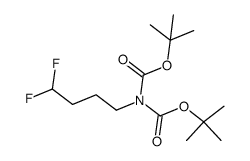 di-tert-butyl (4,4-difluorobutyl)imidodicarbonate Structure