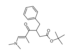 (E)-3-Benzyl-6-dimethylamino-5-methyl-4-oxo-hex-5-enoic acid tert-butyl ester结构式