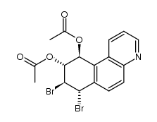 9α,10β-diacetoxy-7α,8β-dibromo-7,8,9,10-tetrahydrobenzo[f]quinoline结构式