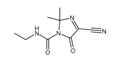 1-(2,2-dimethyl-5-oxo-4-cyano-3-imidazolin-1-yl)-N-ethyl amide结构式