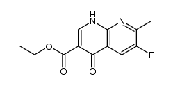 ethyl 6-fluoro-1,4-dihydro-7-methyl-4-oxo-1,8-naphthyridine-3-carboxylate Structure