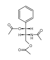 (1RS,2RS)-1,3-diacetoxy-2-acetylamino-1-phenyl-propane结构式