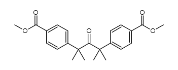 2,4-di-p-carboxyphenyl-2,4-dimethyl-3-pentanone dimethyl ester Structure