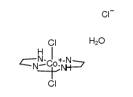 trans-dichloro(triethylenetetramine)cobalt(III) chloride*H2O Structure