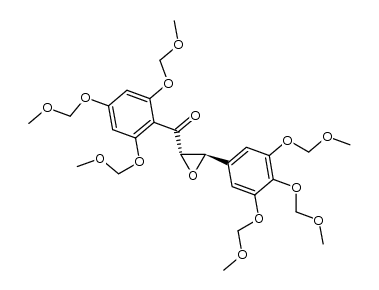 (2,4,6-tris(methoxymethoxy)phenyl)((2S,3R)-3-(3,4,5-tris(methoxymethoxy)phenyl)oxiran-2-yl)methanone结构式