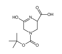 (2R)-4-[(2-methylpropan-2-yl)oxycarbonyl]-6-oxopiperazine-2-carboxylic acid结构式