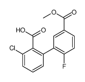 2-chloro-6-(2-fluoro-5-methoxycarbonylphenyl)benzoic acid Structure