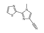 1-methyl-2-thiazol-2-yl-1H-imidazole-4-carbonitrile结构式